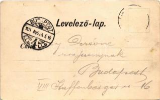 1901 Borosznófürdő, Brusno-kúpele (Borosznó, Brusznó, Brusno); Badehaus / Fürdőház. Ivánszky Elek ki...