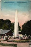 1912 Ránkfüred, Rank-Herlány, Ránkherlány, Rank Herlein, Herlany (Kassa, Kosice, Kaschau); gejzír, szökőforrás. Alexander Lipót kiadása / geyser, fountain (EK)