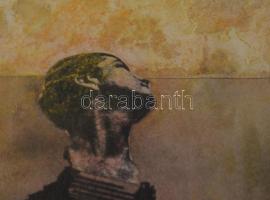 Lous Stuijfzand (1947-): Templom oltalmazó, 1997. Vegyes technika, kollázs, papír, jelzett. Hátoldal...