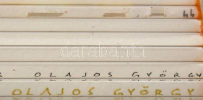 Olajos György (1953-): Aratás, 1997. Vegyes technika, papír, jelzett és autográf felirattal a hátold...