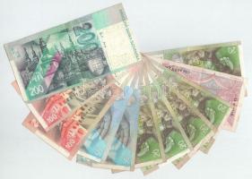 Csehszlovákia 1997. 50K + Szlovákia 2001-2004. 20K (5x) + 2002. 50K (2x) + 2001. 100K (2x) + 2002. 2...