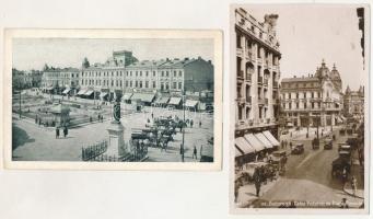 Bucharest, Bukarest, Bucuresti, Bucuresci - 4 pre-1945 town postcards: factory, hotel, shops