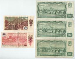 Csehszlovákia 1961. 100K (3x) + 1986. 10K + 1987. 20K T:VG, közte egy F
Czechoslovakia 1961. 100 Ko...