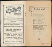 1908 Prosit Neujahr, az osztrák posta újévi füzete, rajzokkal illusztrálva, rendkívül dekoratív címl...