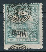 Nagyvárad 1919 Turul 16f látványosan elcsúszott felülnyomással / Mi 16 II. with shifted overprint Signed: Bodor