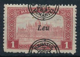 Nagyvárad 1919 Parlament 1K látványosan elcsúszott felülnyomással / Mi 40 II. with shifted overprint...