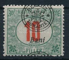 Nagyvárad 1919 Portó 10f látványosan elcsúszott felülnyomással / Mi P6 II. with shifted overprint Signed: Bodor