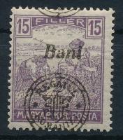Nagyvárad 1919 Arató 15f látványosan elcsúszott felülnyomással / Mi 32 II. with shifted overprint  Signed: Bodor