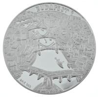 Kósa István (1953-) DN "Budapest / Vajdahunyad vára" alul jelzett Ag kétoldalas emlékérem kapszulában (31,58g/0.999/42,5mm) T:PP