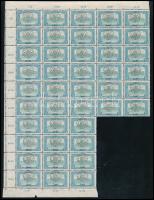 Nagyvárad 1919 Parlament 75f 42-es ívdarab a baloldalon kettős fogazással, Bodor vizsgálójellel