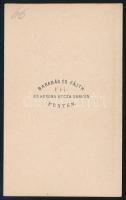cca 1862 Greguss Ágost (1825-1882) esztéta, egyetemi tanár, keményhátú fotó Barabás és Fájth pesti m...