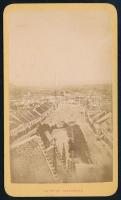cca 1875 Kassa látképe, keményhátú fotó a Letzter testvérek (Debrecen, Kassa) műterméből, hátoldalon feliratozva, 10,5×6,5 cm