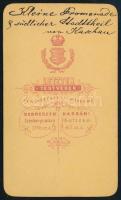 cca 1875 Kassa látképe, keményhátú fotó a Letzter testvérek (Debrecen, Kassa) műterméből, hátoldalon...