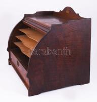 cca 1920 Hamburger és Birkholz Papír- és Nyomdaipar Rt asztali papírrendező, fém címkével jelzett, k...