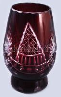 Bíborpácolt váza, jelzés nélkül, hibátlan, m: 20,5 cm