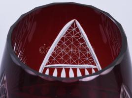 Bíborpácolt váza, jelzés nélkül, hibátlan, m: 20,5 cm