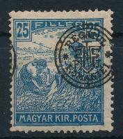 Nagyvárad 1919 Arató 25f Bani nélkül / Mi 34 II. shifted overprint Signed: Bodor