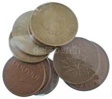 Törökország 1957-2000. 1L-100.000L Ni-sárgaréz (10xklf) T:AU-VF, ph. Turkey 1957-2000. 1 Lira - 100.000 Lira Ni-brass (10xdiff) C:AU-VF, edge error