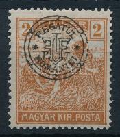 Nagyvárad 1919 Arató 2f Bani nélkül / Mi 26 II. shifted overprint Signed: Bodor