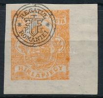 Nagyvárad 1919 Hírlapbélyeg ívszéli, Bani nélkül / Mi 19xII. shifted overprint Signed: Bodor