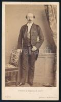 cca 1856 Charles Morny (1811-1865) francia államférfi, keményhátú fotó Mayer és Pierson műterméből, 10,5×6,5 cm