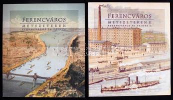 Gönczi Ambrus - Winkelmayer Zoltán: Ferencváros metszeteken. Ferencváros in Prints. I-II. kötet. Bp., 2004 - 2005, Ferencvárosi Önkormányzat, 58+2 p.; 103+1 p. Számos fekete-fehér és színes reprodukcióval illusztrálva. Magyar és angol nyelven. Megjelent 1000 példányban. Kiadói papírkötések, jó állapotban.