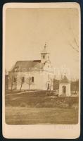 cca 1865 Pozsony, Mély út kápolna, keményhátú fotó, 10,5×6,5 cm