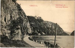 1914 Orsova, Kazán-szoros, Al-Duna, Széchényi út / Lower Danube, gorge (r)