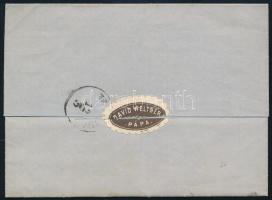 1865 Franco levél "PÁPA" - "VE(SZPRÉM)"