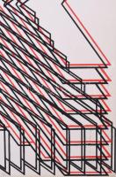 Fajó János (1937-2018): Konstruktivista kompozíció (cím nélkül), 1973. Szitanyomat, papír. Jelezve k...