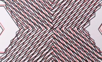 Fajó János (1937-2018): Konstruktivista kompozíció (cím nélkül), 1973. Szitanyomat, papír. Jelezve k...