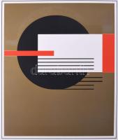 Erich Buchholz (1891-1972): Konstruktivista kompozíció (cím nélkül), 1922-1971. Szitanyomat, papír. ...