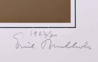 Erich Buchholz (1891-1972): Konstruktivista kompozíció (cím nélkül), 1922-1971. Szitanyomat, papír. ...