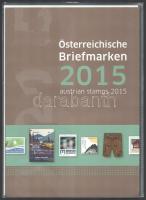 Ausztria 2015 16 db bélyeg + 3 db blokk, nem teljes évfolyam, eredeti tokban