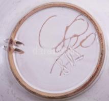 Iparművész falitál, jelzett, hibátlan, d: 28 cm