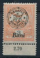 Nagyvárad 1919 Turul 3f ívszéli / Mi 14 II. Signed: Bodor