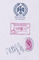 Hollóházi Faragó Miklós (1947- ) által tervezett mintával díszített bonbonier, jelzett, h: 9 cm