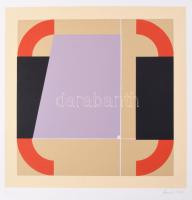 Konok Tamás (1930-2020): Geometrikus kompozíció, 1991. Szitanyomat, papír, jelzett, számozott (26/40...