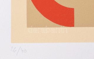Konok Tamás (1930-2020): Geometrikus kompozíció, 1991. Szitanyomat, papír, jelzett, számozott (26/40...