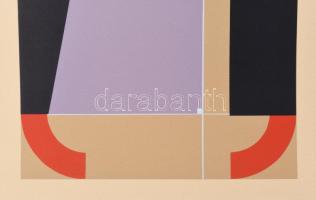 Konok Tamás (1930-2020): Geometrikus kompozíció, 1991. Szitanyomat, papír, jelzett, számozott (26/40...