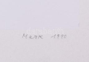 Mark (Márkus), Anna (1928-): Konstruktivista kompozíció. Szitanyomat, papír, jelzett, művészpéldány ...