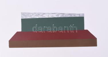 Mark (Márkus), Anna (1928-): Konstruktivista kompozíció. Szitanyomat, papír, jelzett, művészpéldány ...