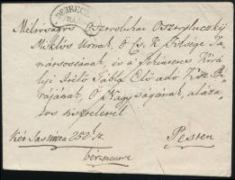 ~1845 Franco levél / cover "DEBRECZIN / FRANCO" - Pest (Gudlin 200 p)