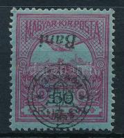 Nagyvárad 1919 Turul 50f fordított felülnyomással / Mi 17 II. with inverted overprint Signed: Bodor