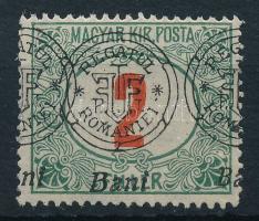 Nagyvárad 1919 Portó 2f kettős felülnyomással / Mi P3 II. with double overprint  Signed: Bodor