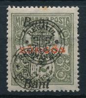 Nagyvárad 1919 Sürgős kettős felülnyomással (rozsda) / Mi 20 II. with double overprint (stain) Signed: Bodor