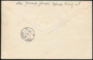 1939 Protestáns sor ajánlott levélen Svájcba / Mi 616-620 on registered cover to Switzerland