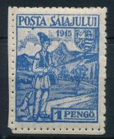 Zilah II. 1945 1P "pont a posta szó alatt" lemezhiba / plate variety Signed: Bodor
