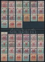 1925 Kisegítő portó sor és hármaslyukasztású sor / Postage due sets