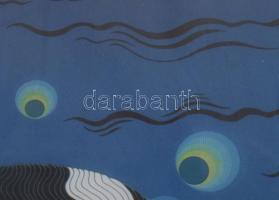 Erté, Romain de Tirtoff (1892?1990): Art deco illusztráció. Nyomat, papír, jelzés nélkül, üvegezett ...